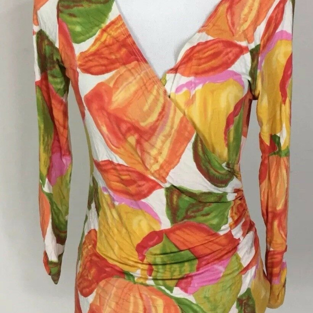 CAbi Women’s  multi color floral print top